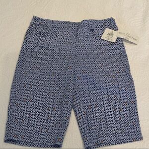 Women’s Blue Geometric Pattern Shorts